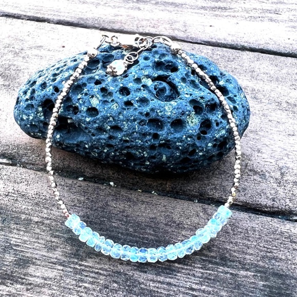 Handmade Natural Moonstone Bracelet Karen Hill Tribe 18k Rose Gold Vermeil Beads - Picture 5 of 6